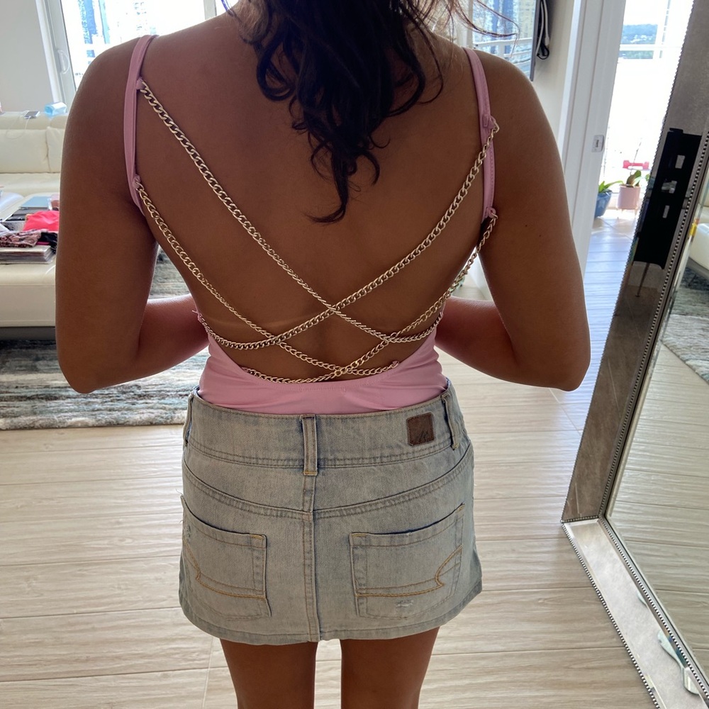 Bodysuit with chains